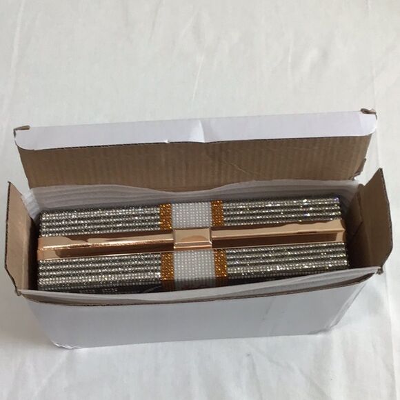 Acrylic Clutch Rhinestone $10,000 Dollar Stack Clutch Crossbody Bag New - Picture 15 of 15